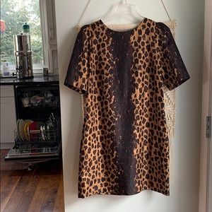 Animal print mini dress.